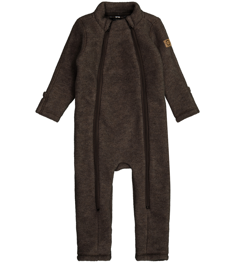 Mikk-Line Pramsuit - Wool - Dark Brown Melange