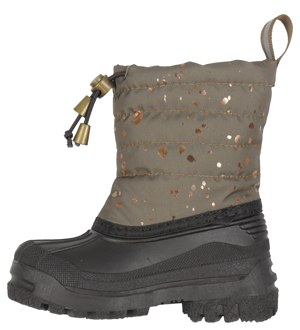 Mikk-Line Winter Boots - Chocolate Chip w. Gold
