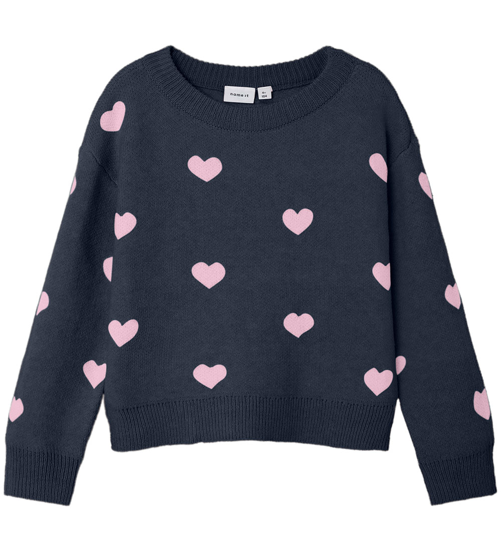 Name It Blouse - Knitted - NmfOdessa Ls Knit - Dark Sapphire