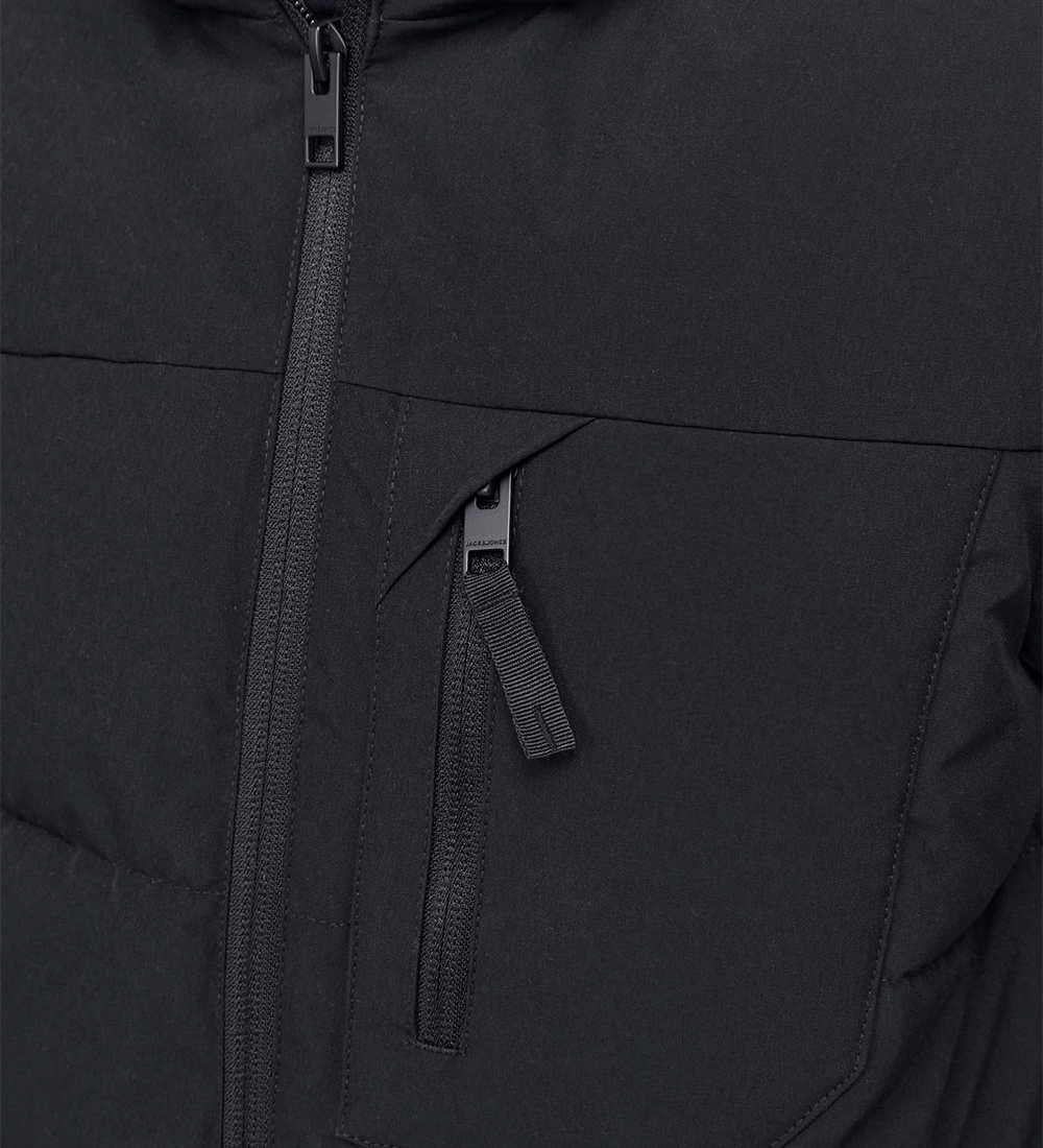 Jack & Jones Puffer Jacket - JJEOtto - Black/Asphalt