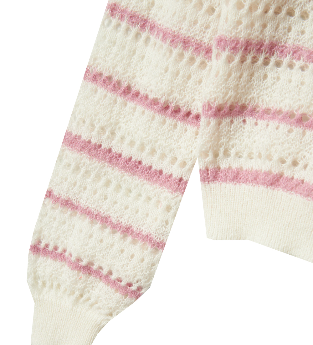 LMTD Blouse - Knitted - NlfKuvi - Mauve Mist/White Stripes