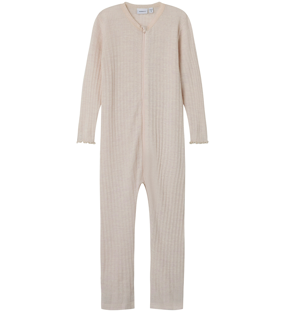 Name It Nightsuit - Wool - Rib - NmfWossa - Lilac Ash