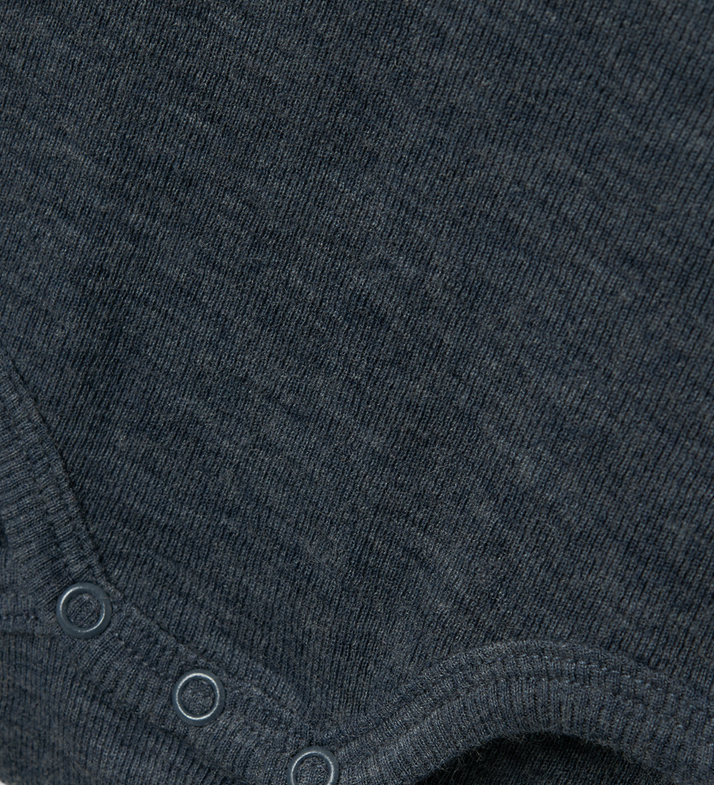Name It Bodysuit L/æ - Wool - Rib - NbmWossa - Ombre Blue
