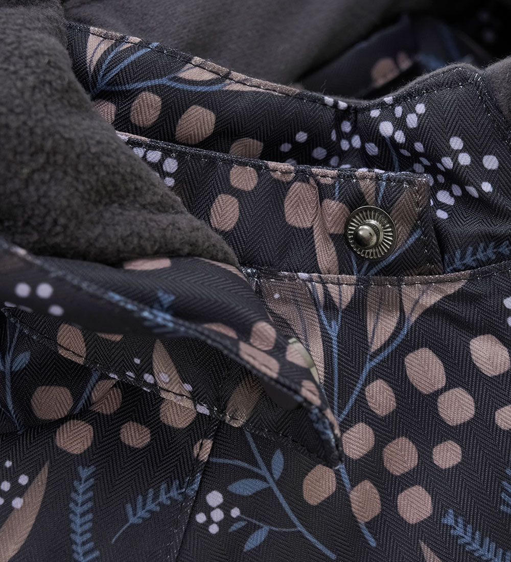 Color Kids Snowsuit - Phantom w. Flowers