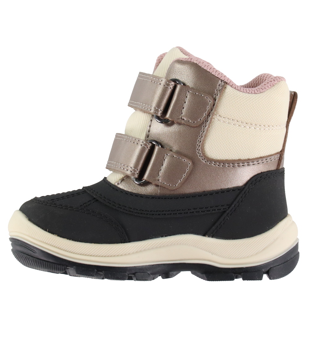 Geox Kuldastígvél - Tex - Flanfil - Svart/Drapplitað