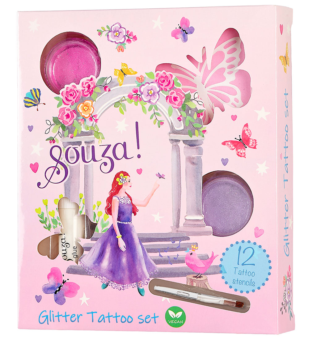 Souza Glitter-Húðflúr - 12 sniðmát - Princess