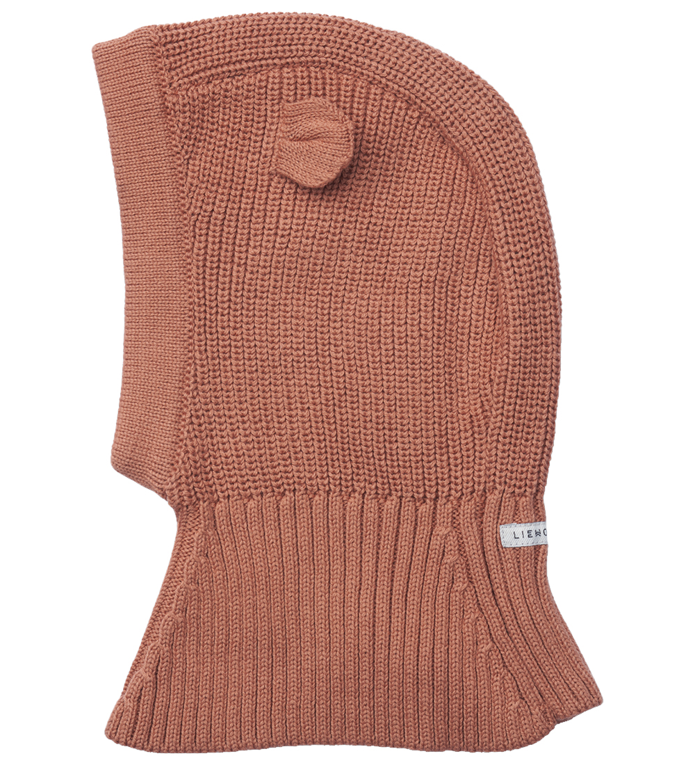 Liewood Balaclava - Hannibal Mr Bear - Knitted - Dark Rosetta