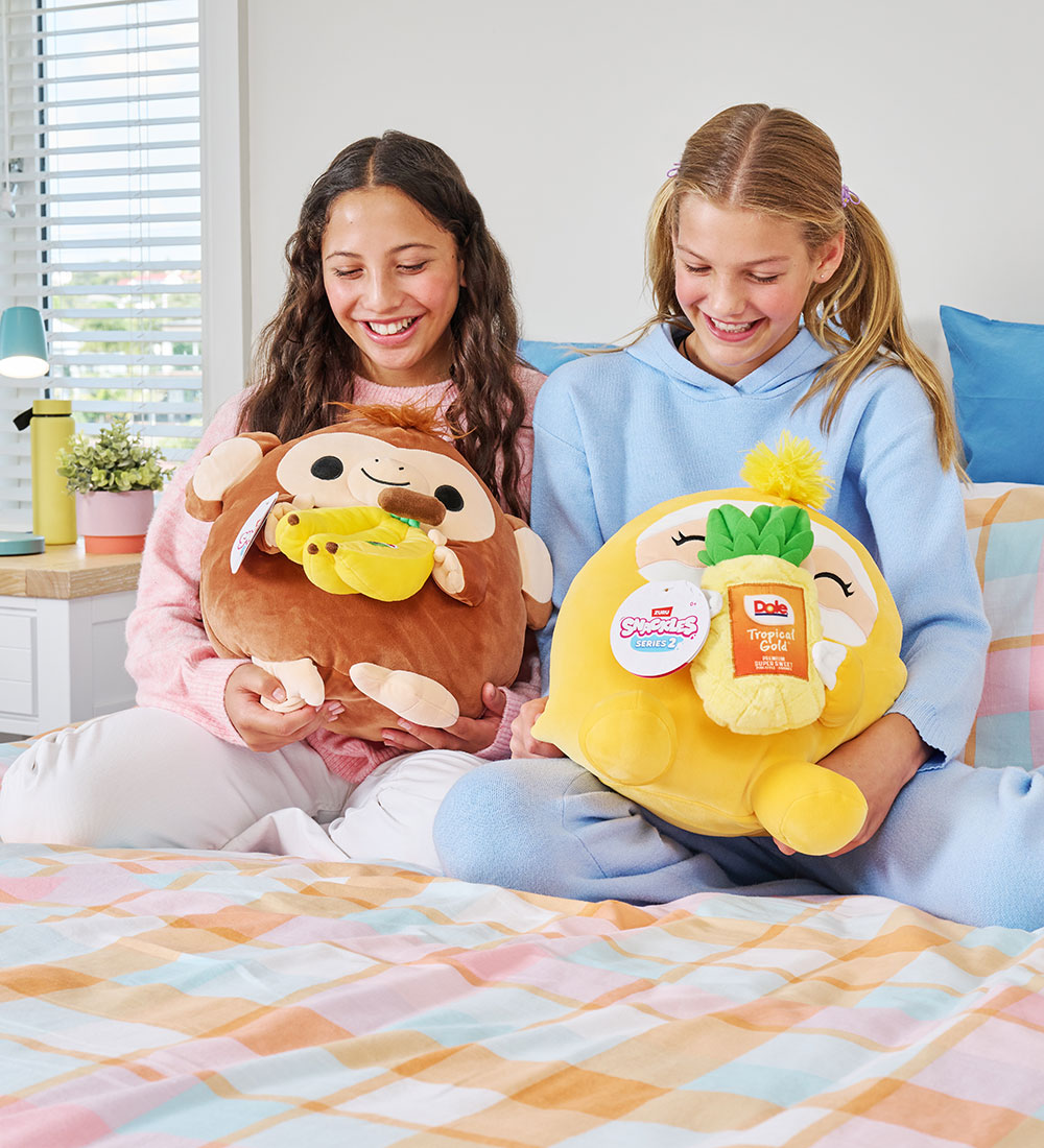 Snackles Soft Toy - 35 cm - The sloth Sandy w. Tropical Gold