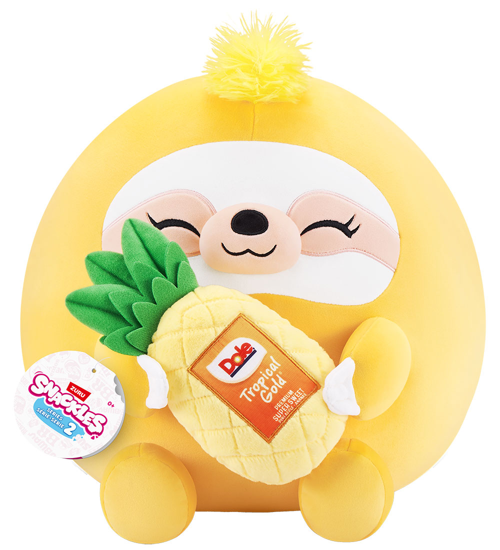 Snackles Soft Toy - 35 cm - The sloth Sandy w. Tropical Gold