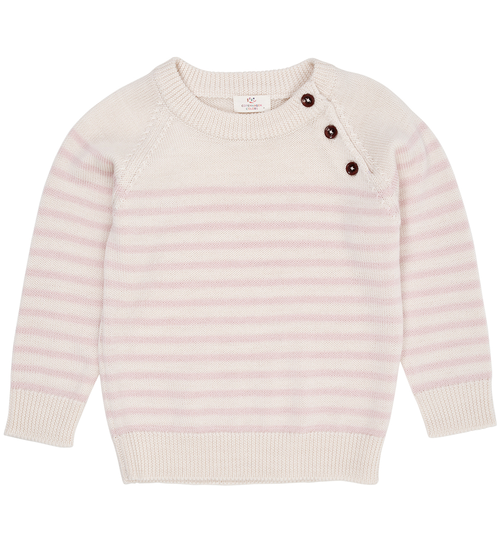 Copenhagen Colors Blouse - Wool - Knitted - Cream/Dusty Rose Str