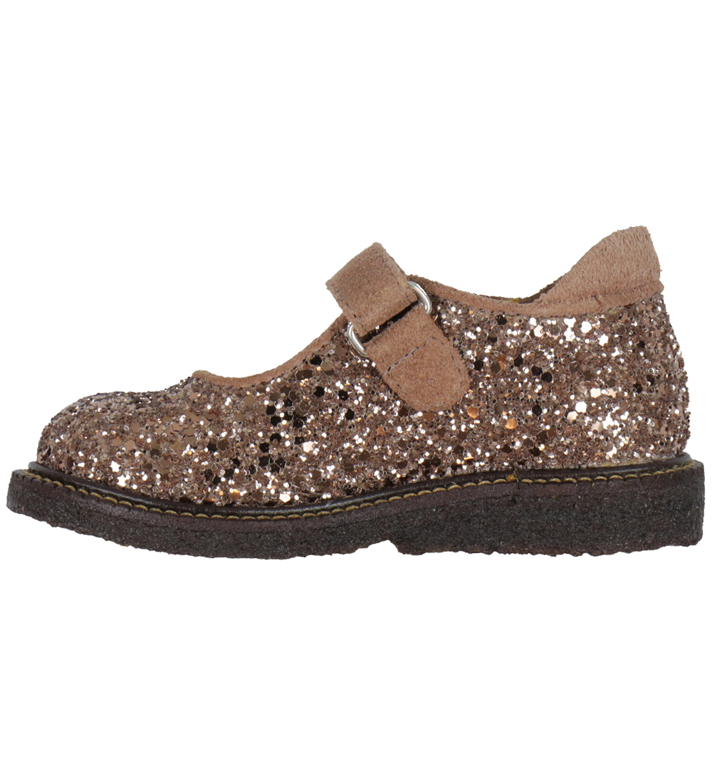 Angulus Flickskor - Clay m. Glitter