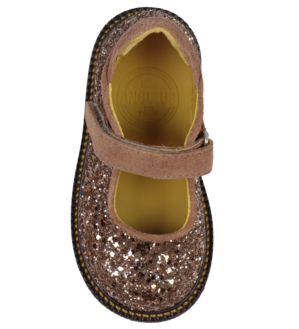 Angulus Flickskor - Clay m. Glitter