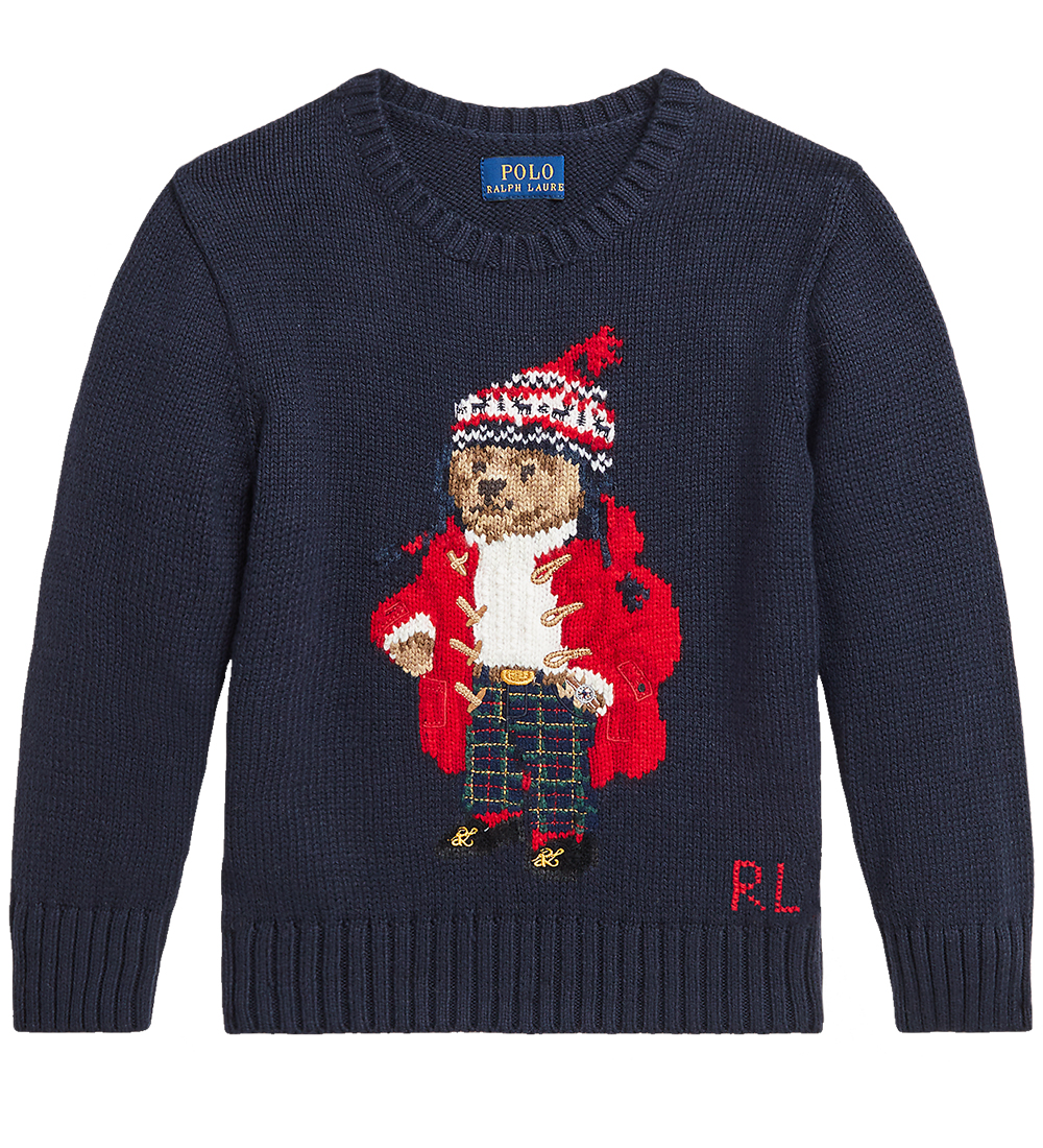 Polo Ralph Lauren Blouse - Knitted - Navy w. Red
