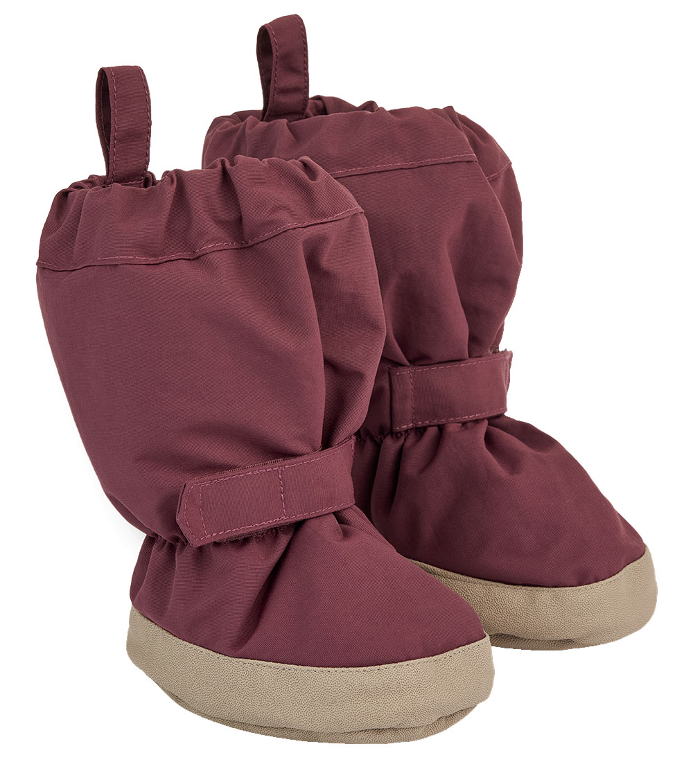 Wheat Outdoor Footies w. Fleece - Tech - Purple Dawn