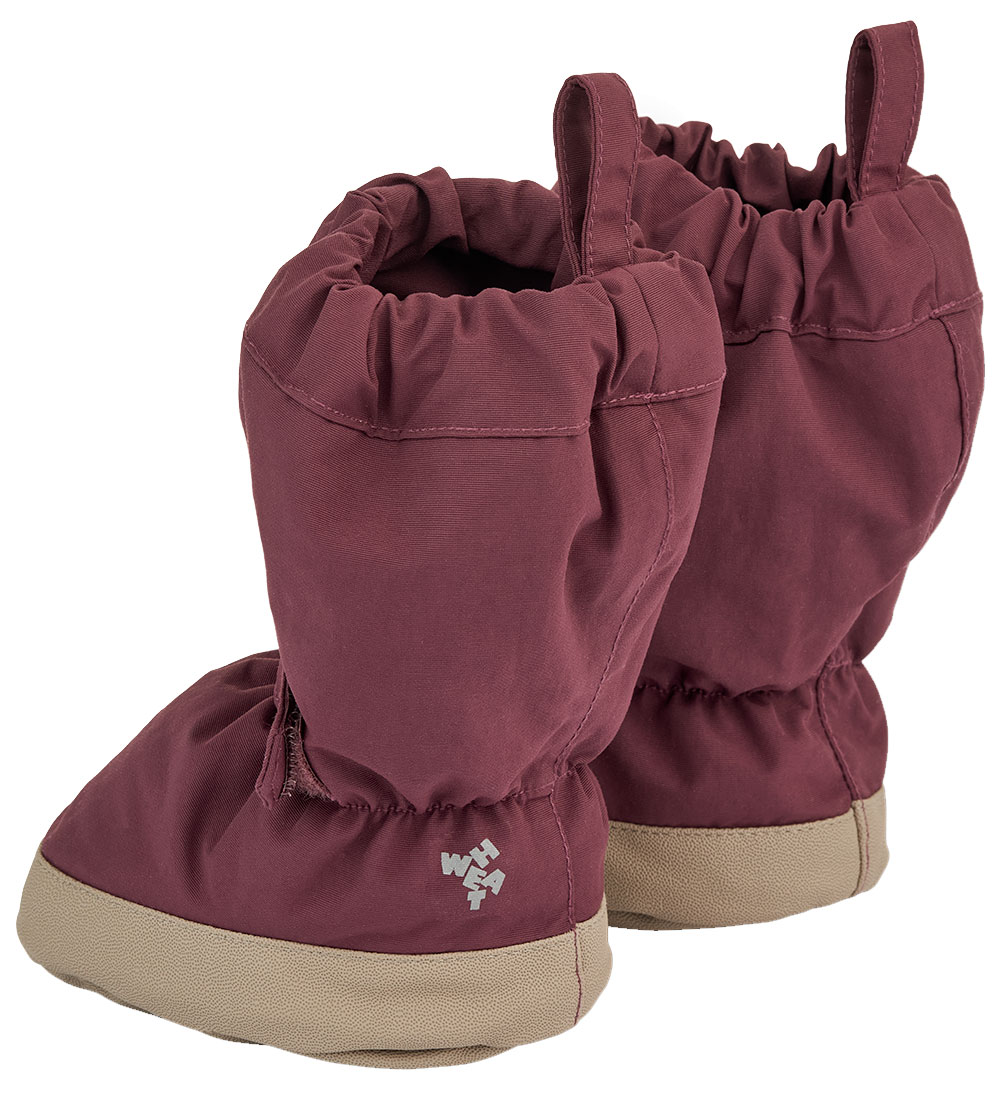 Wheat Outdoor Footies w. Fleece - Tech - Purple Dawn