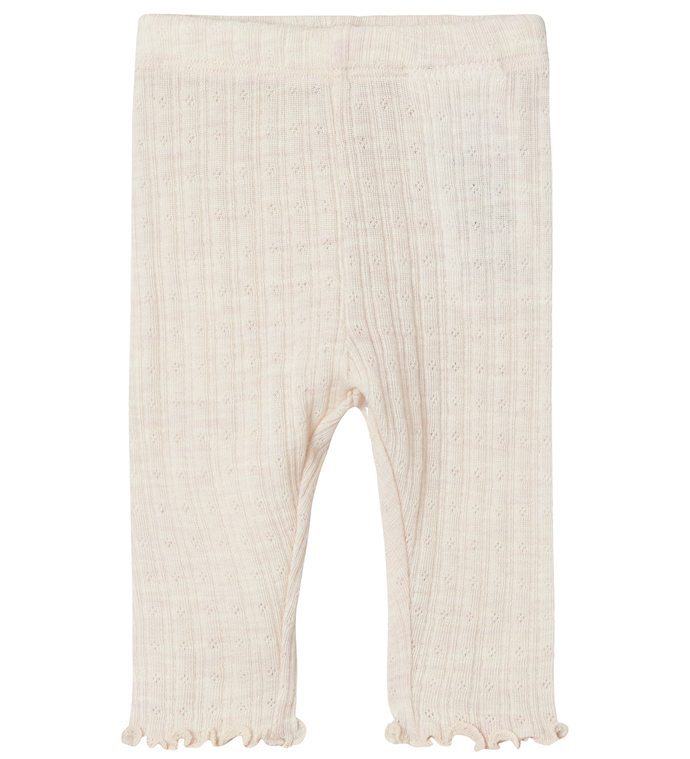 Name It Leggings - Wool - Rib - NbfWossa - Lilac Ash