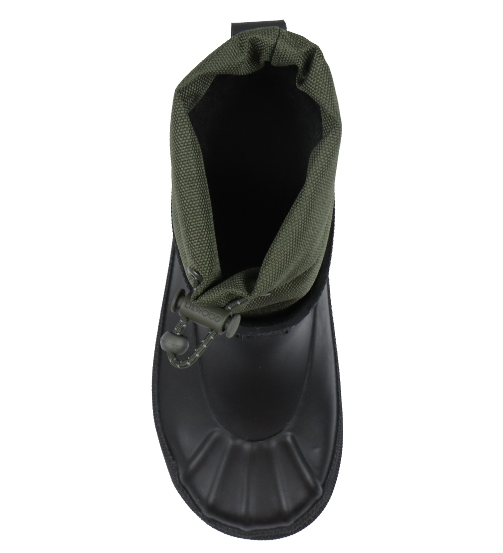 Liewood Gevoerde Rubberlaarzen - Isaac - Zwart/Army Brown