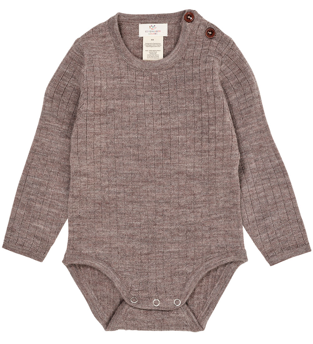Copenhagen Colors Bodysuit L/æ - Wool - Natural Melange