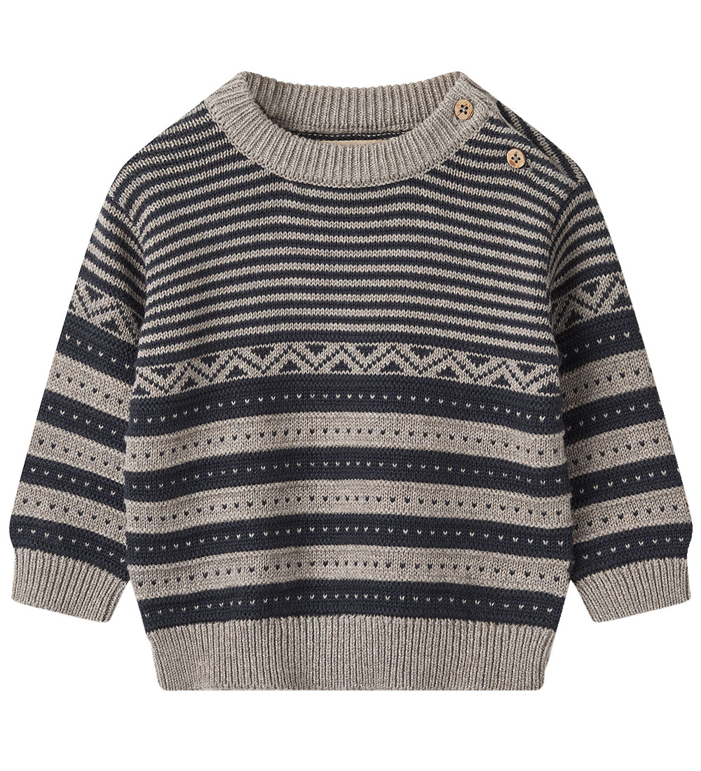 Wheat Blouse - Knitted - Janus - Navy