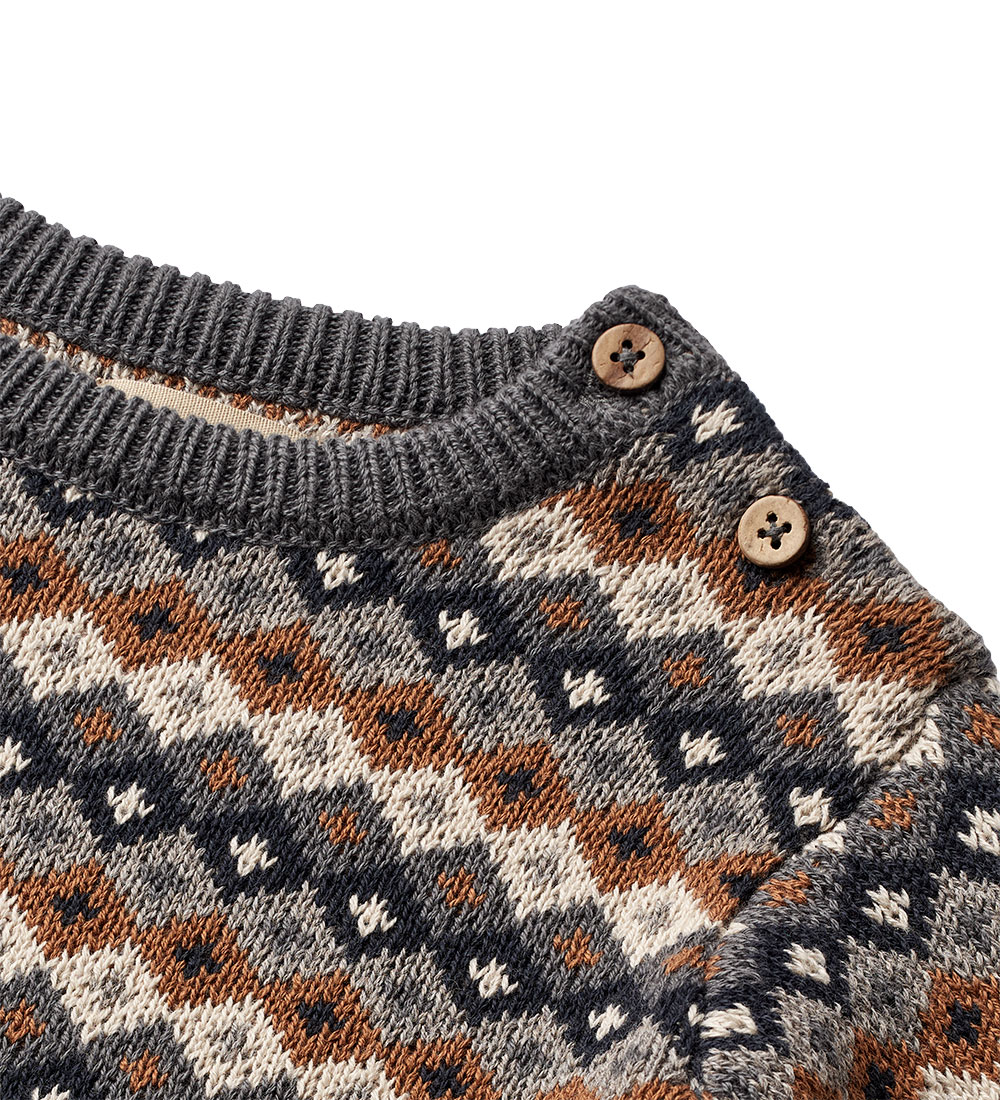 Wheat Blouse - Knitted - Jaquard - Elias - Multi