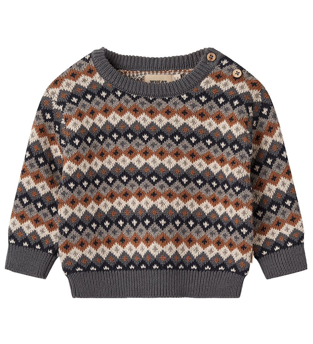 Wheat Blouse - Knitted - Jaquard - Elias - Multi