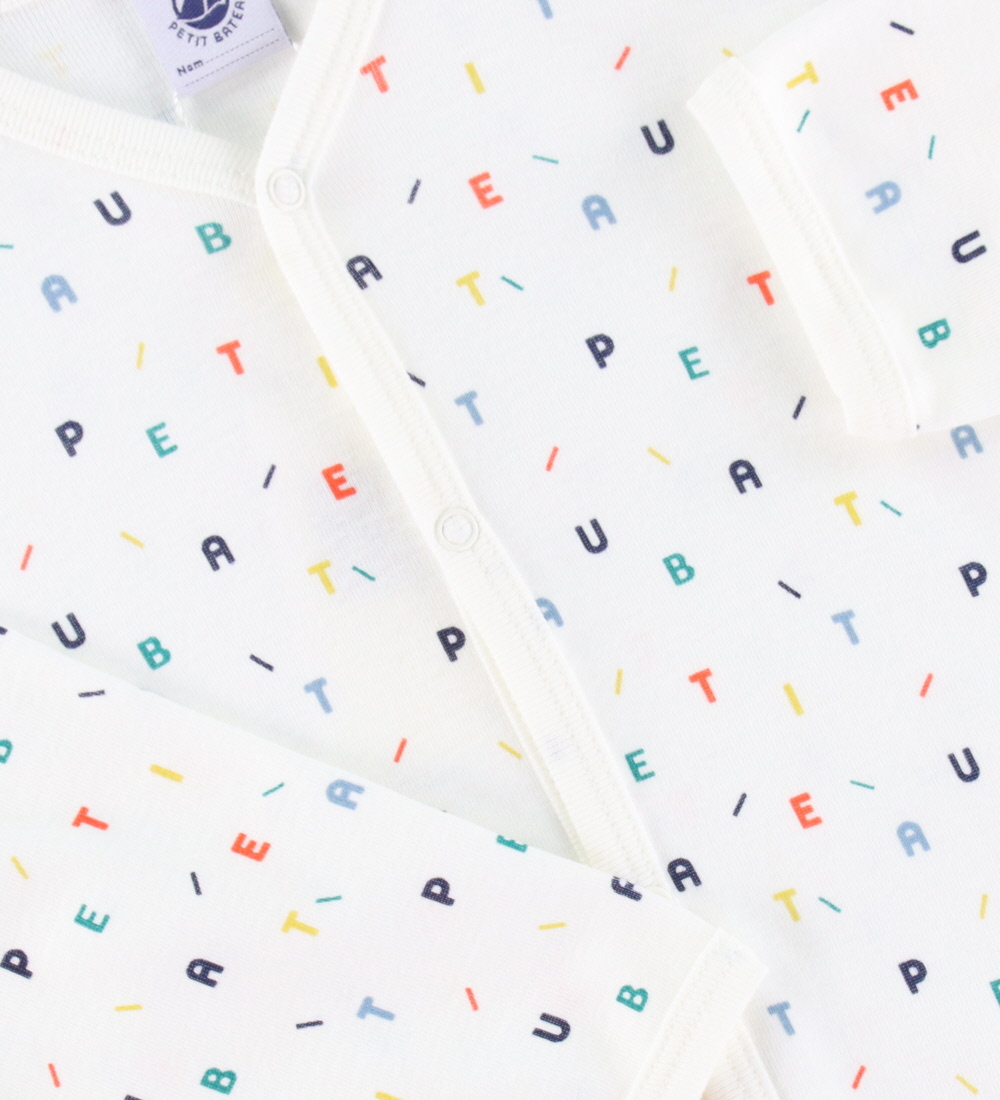 Petit Bateau Pyjamasdräkt - Marshmellow/Multi Colour
