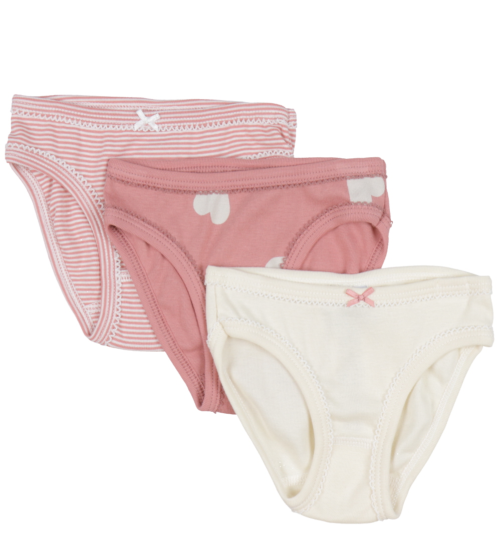 Petit Bateau Pikkuhousut - 3 kpl - Vaaleanpunainen/Beige