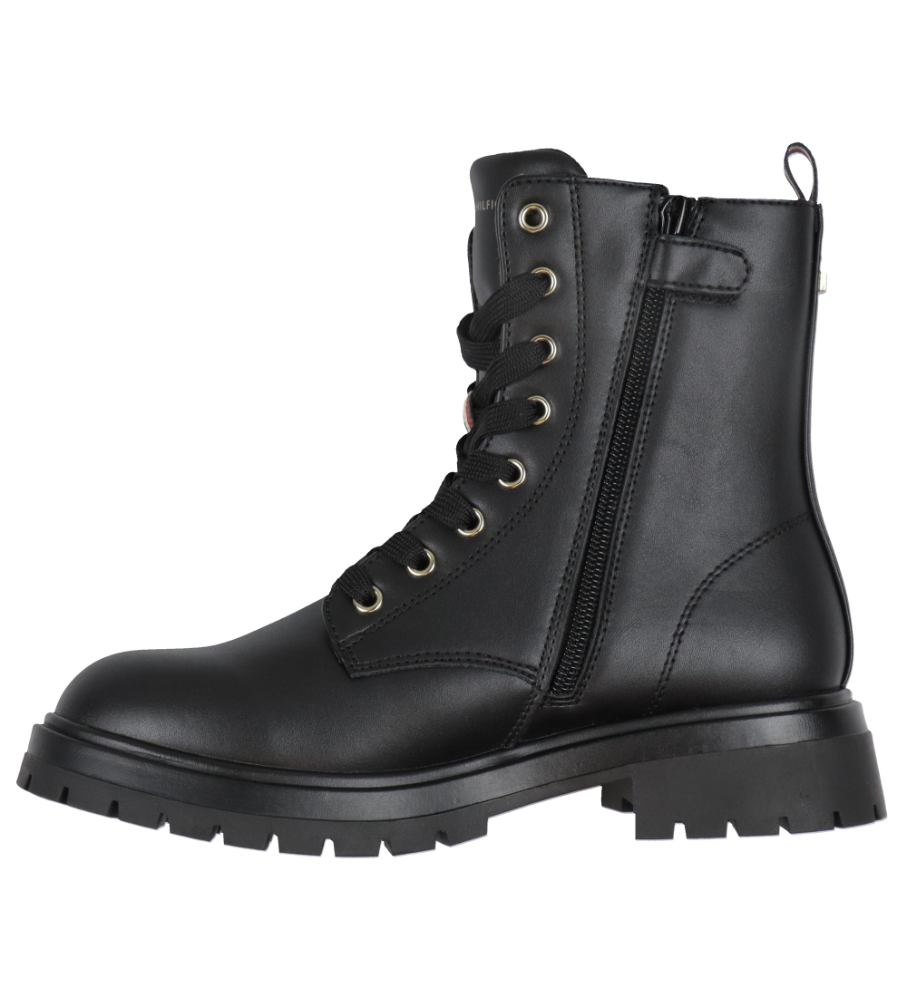 Tommy Hilfiger Saappaat - Lace-Up - Musta