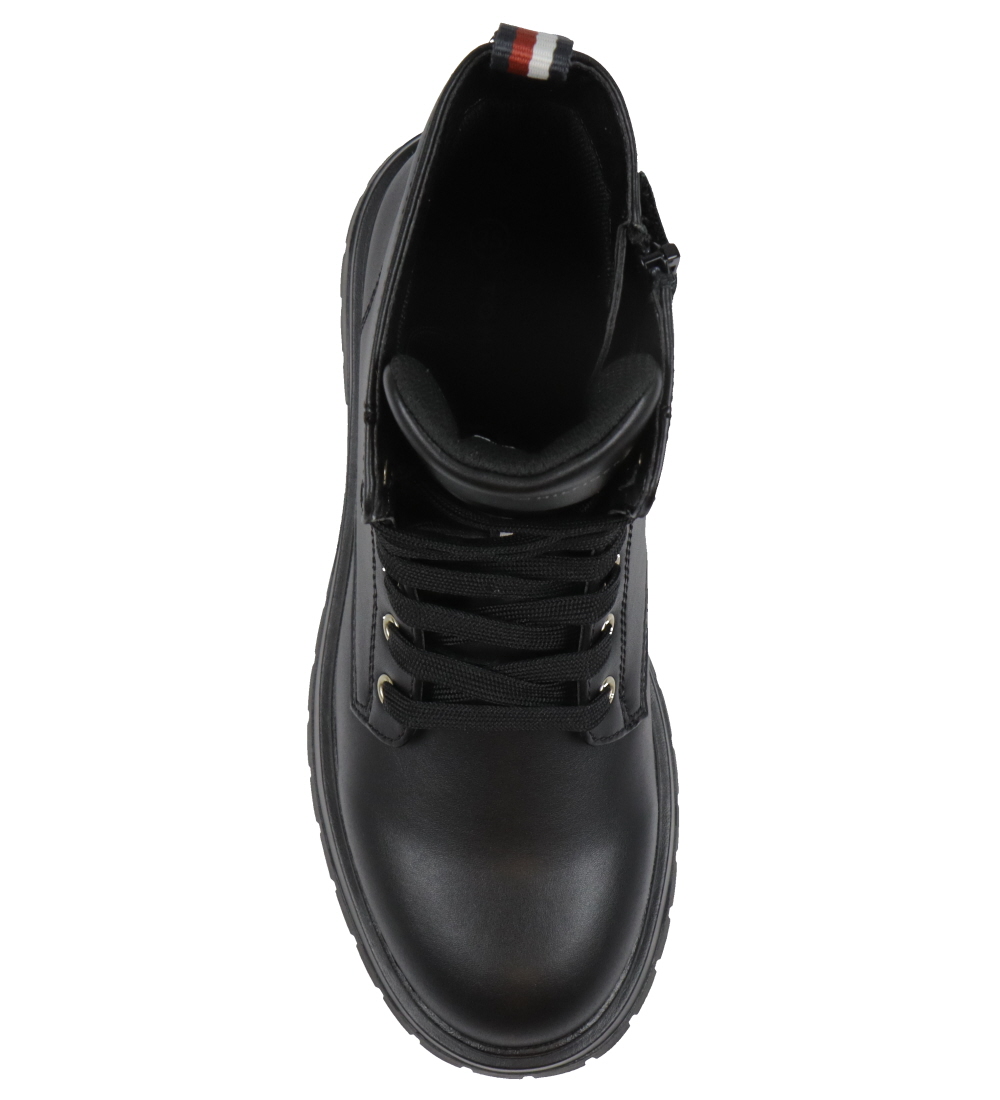 Tommy Hilfiger Saappaat - Lace-Up - Musta
