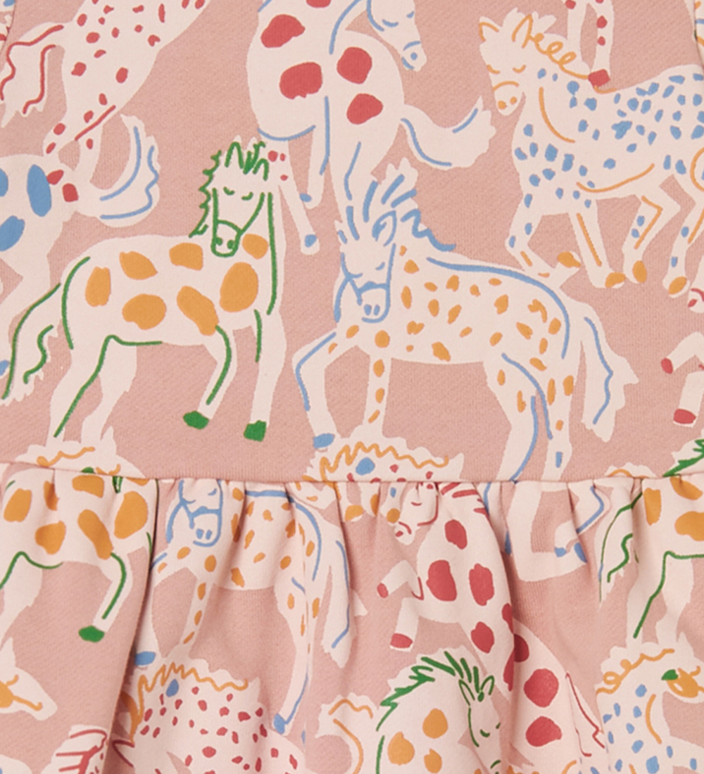 Stella McCartney Kids Sweatkleid - Rosa m. Pferde