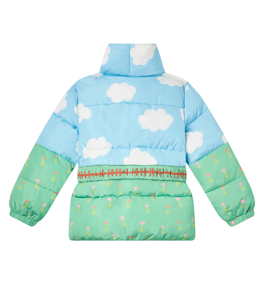 Stella McCartney Kids Fóðraður jakki - Blá/Grænt M. Ský