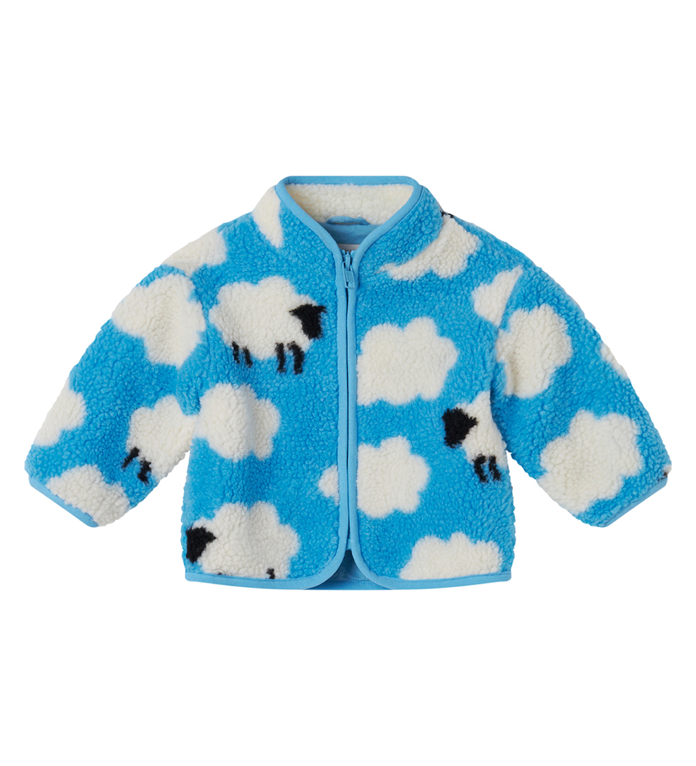 Stella McCartney Kids Fleece Jacket - Light blue w. Clouds/Sheep