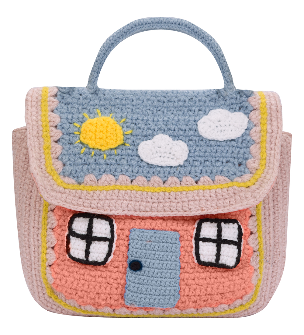 Stella McCartney Kids Handbag - Knitted - Pink w. House