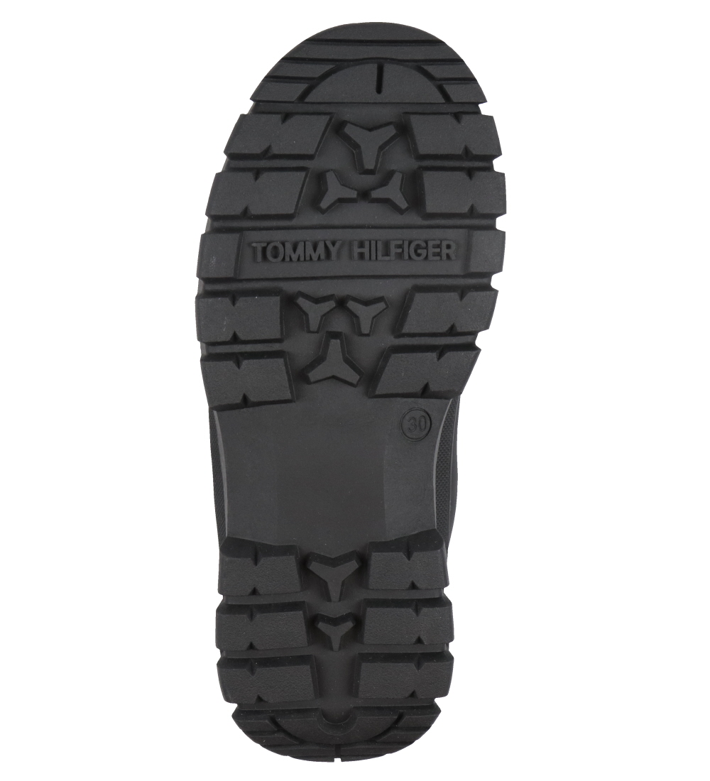 Bottes d'Hiver Tommy Hilfiger - Fourrure à rayures - Noir
