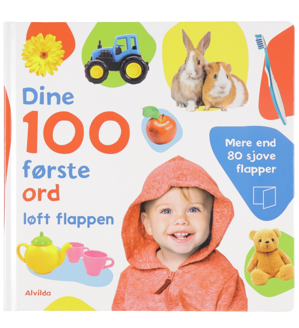 Alvilda Picture Book w. Flapper- Your 100 First Words - Danish