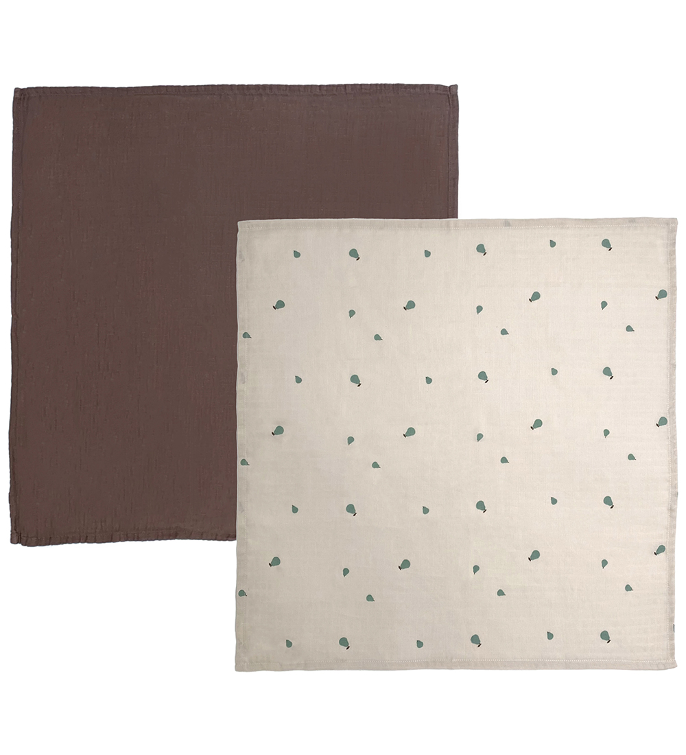 OYOY Muslin Cloths - 70x70cm - Muslin- 2-Pack - Clay/Brown