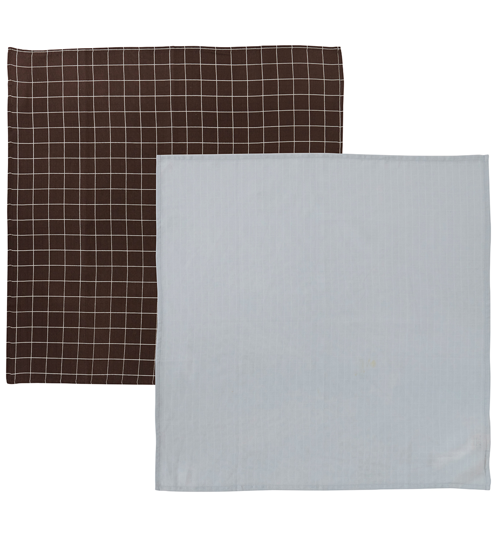 OYOY Muslin Cloths - 70x70cm - Muslin- 2-Pack - Ice Blue