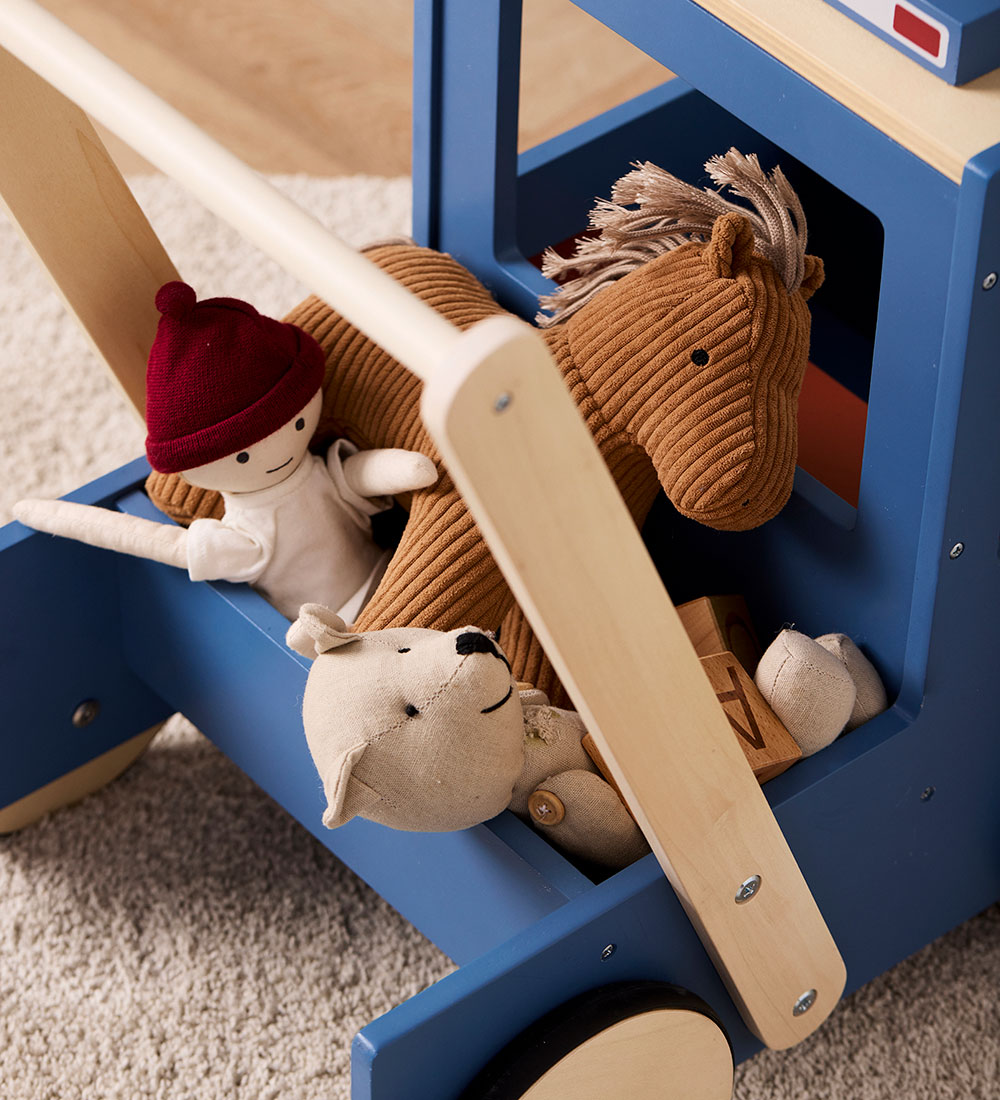Kids Concept Baby Walker - Wood - Truck - Aiden - Blue