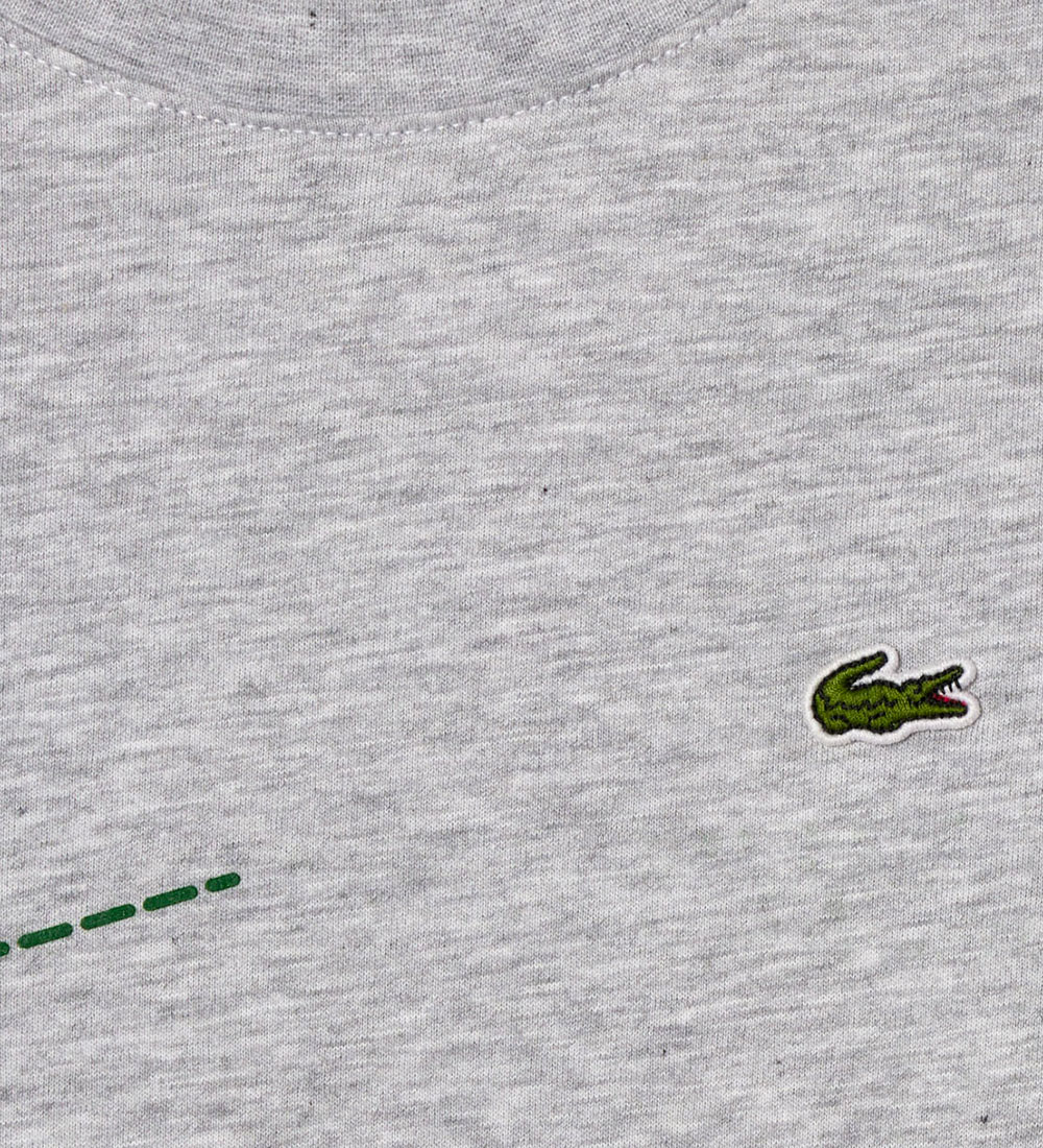 Lacoste Stuttermabolur - Silfur Kína