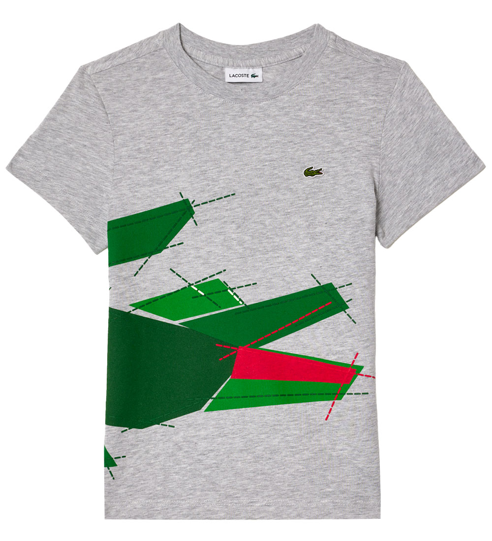 Lacoste Stuttermabolur - Silfur Kína