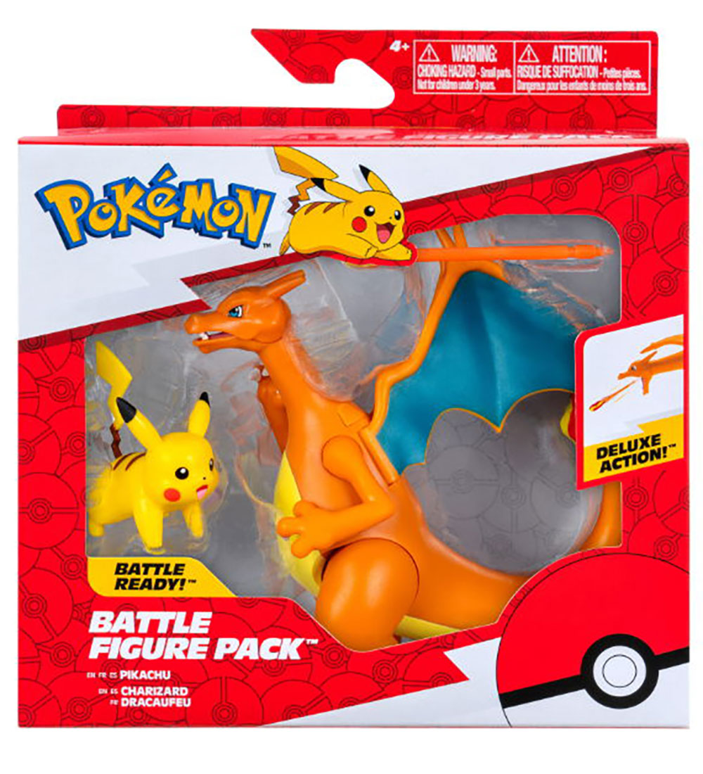 Pokémon Figur - Battle Figure 2er-Pack - Glurak Ente Pikachu