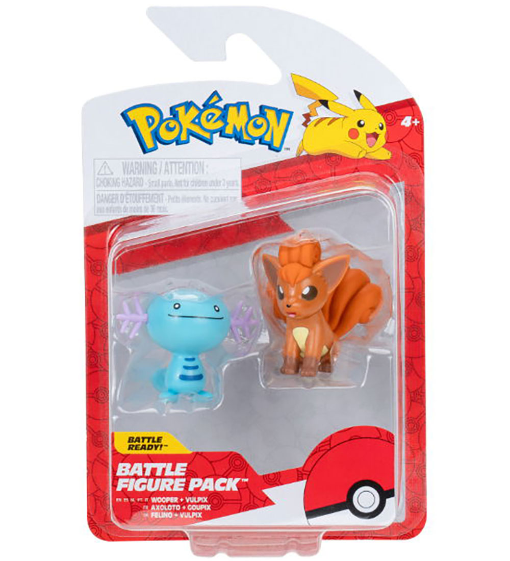 Pokémon Figur - Battle Figure 2er-Pack - Wooper Ente Vulpix