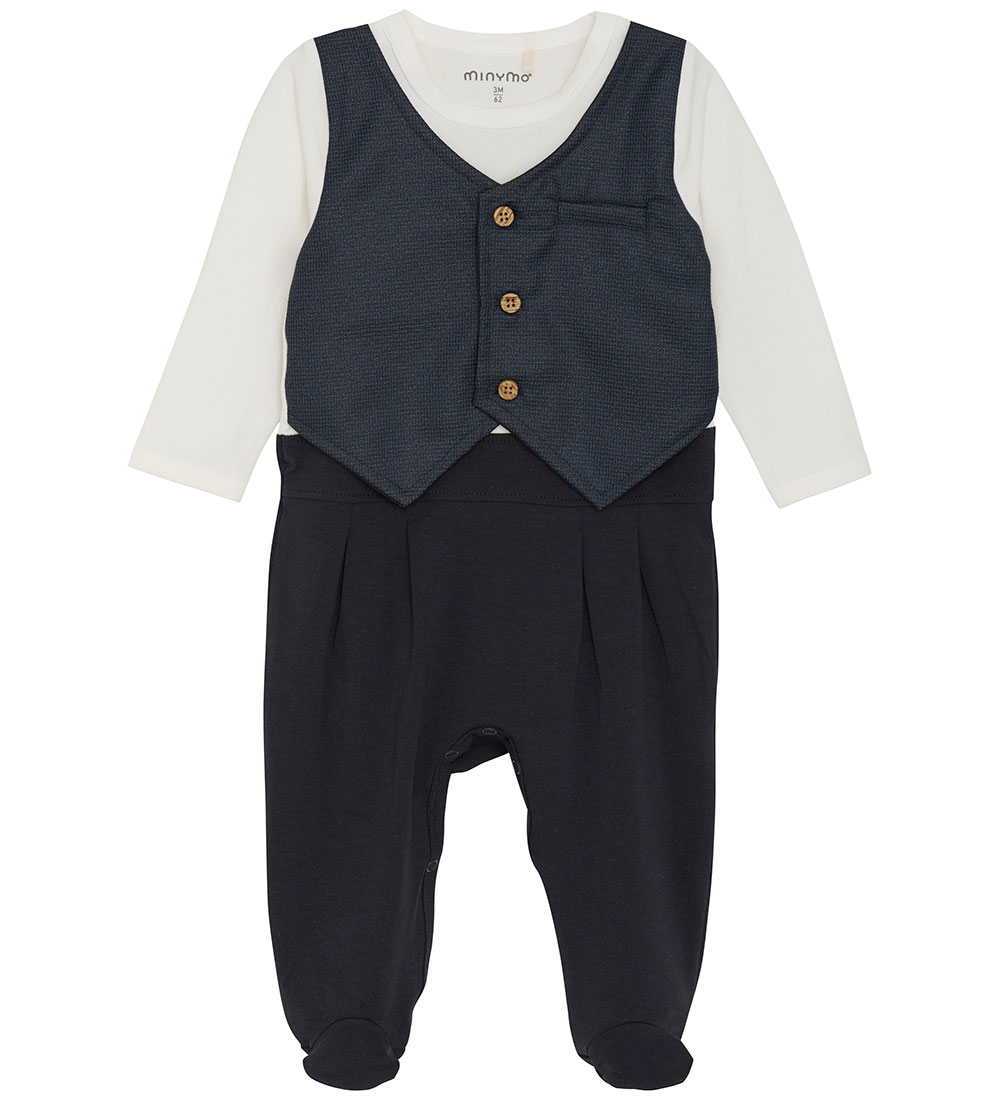 Minymo Jumpsuit - Blue/White/Black