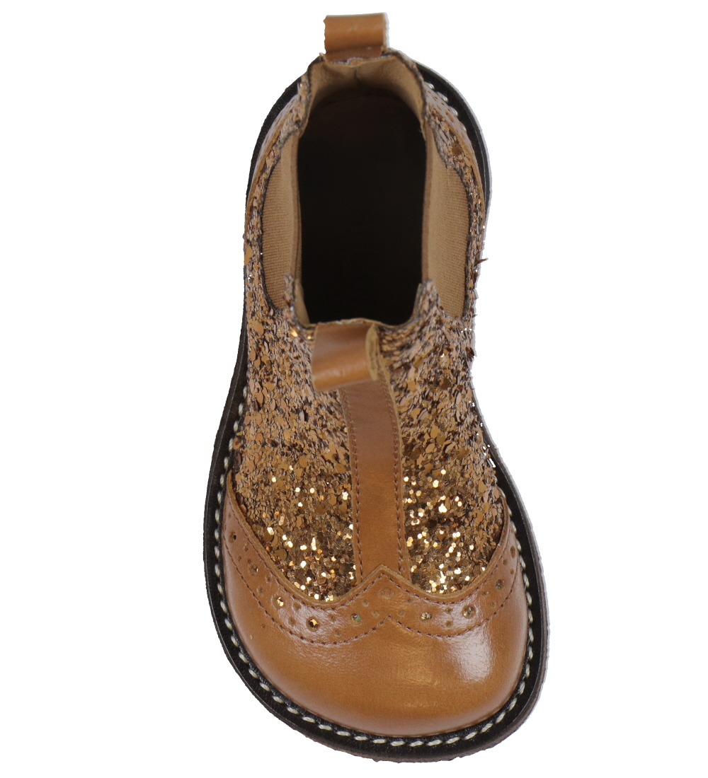 Angulus Boots - Chelsea - Cognac/Bronze w. Glitter