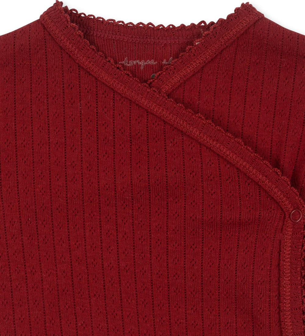 Konges Sløjd Yo Bodysuit L/æ - Minnie - Red Dahlia