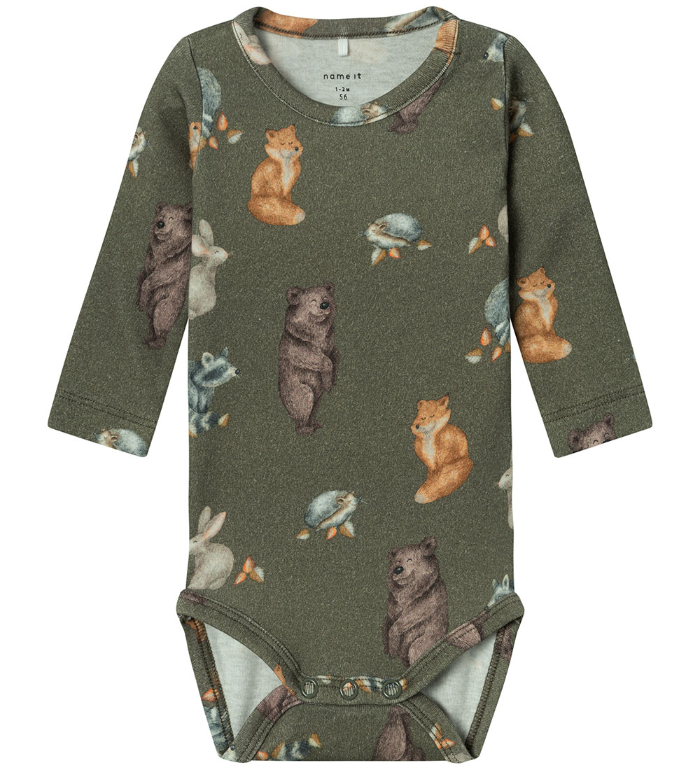 Name It Bodysuit L/æ - NbmOxygen - Tea Leaf