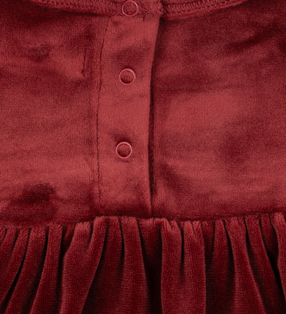Konges Sløjd Bodykleid - Velours - Jingle - Rot Dahlia