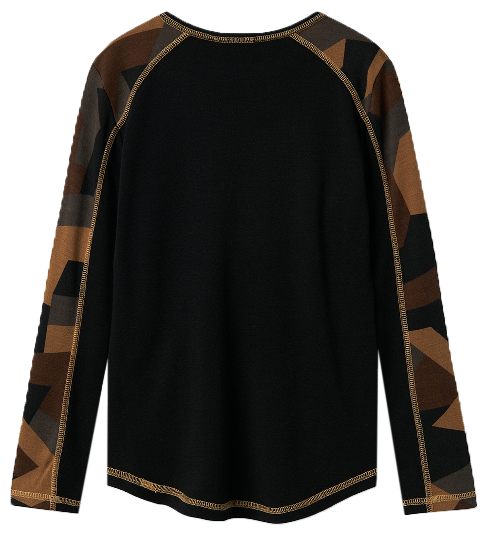 Name It Blouse - Wool - Black/Aop