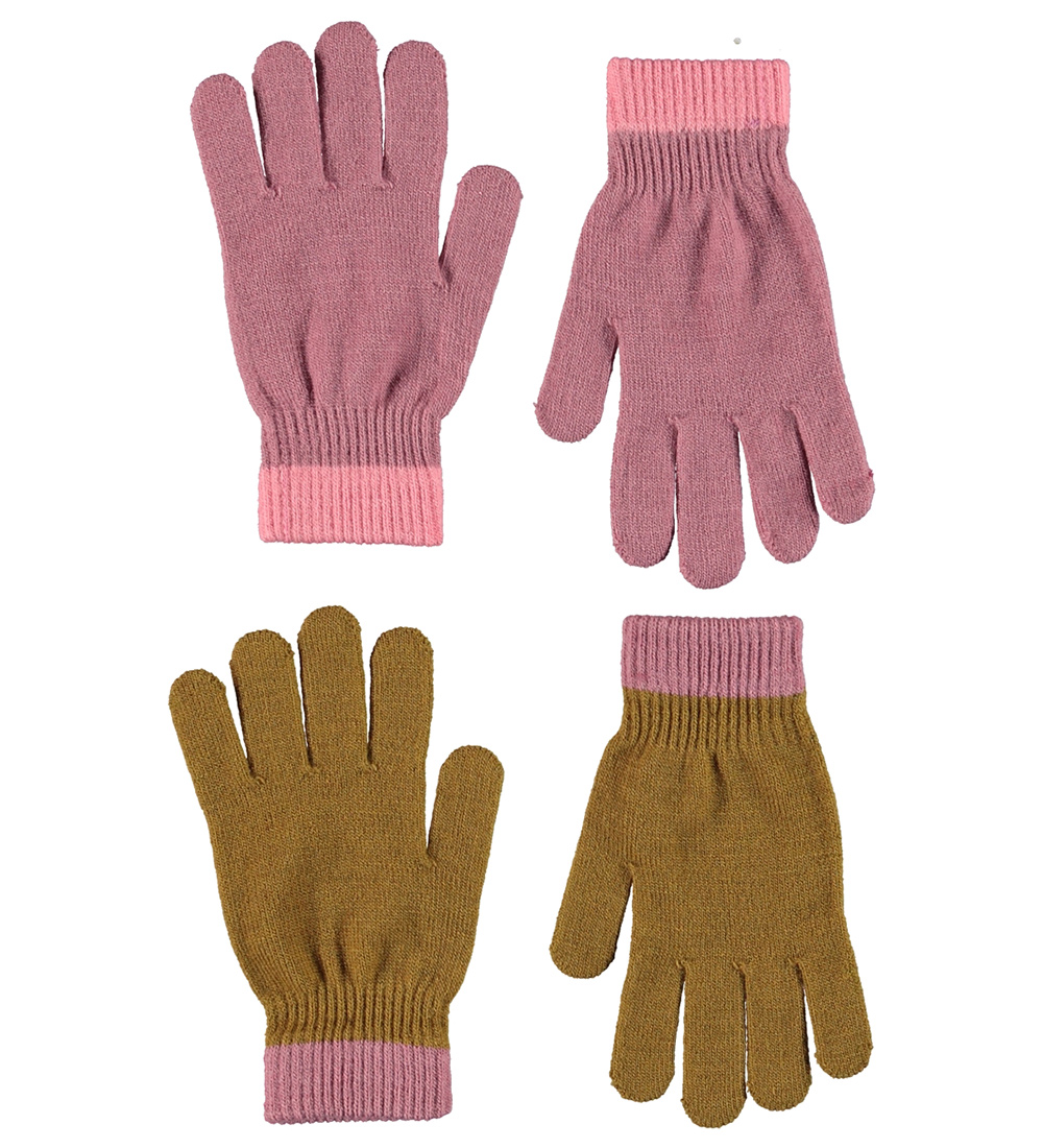 Molo Hanskar - 2 Pakki - Prjónað - Kello - Flauel Rose