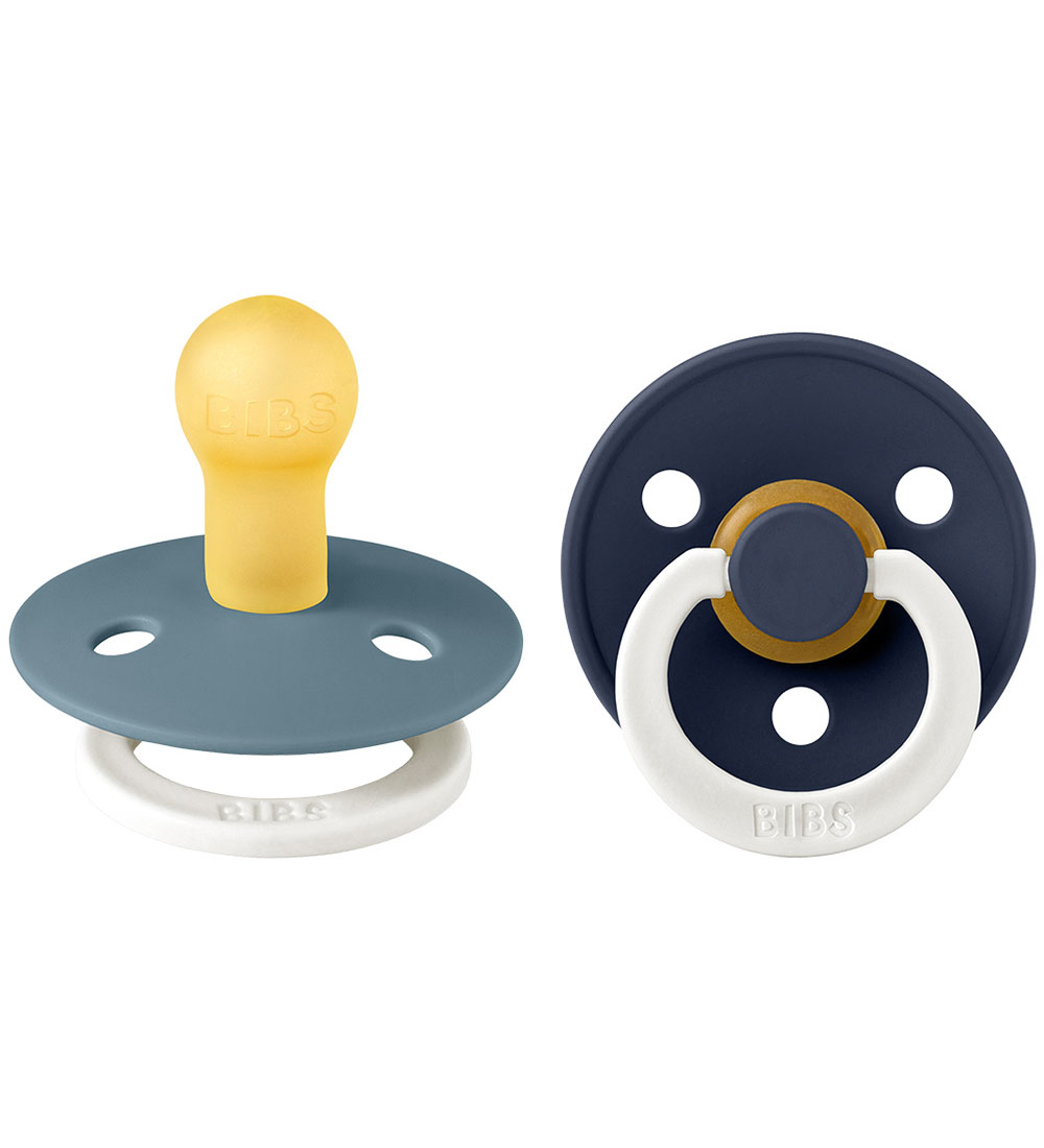 BIBS Colour Glowing Pacifiers - Size 1 - 2-Pack - Round - Petrol